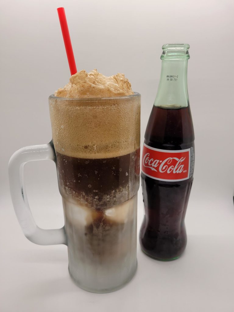 A delightful combination of Coca-Cola and ice cream